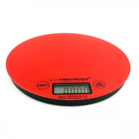 Cyfrowa waga kuchenna Esperanza EKS003R do 5 kg / 1g czerwona