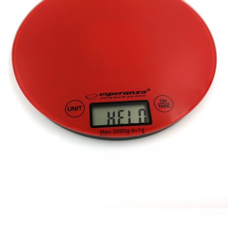 Cyfrowa waga kuchenna Esperanza EKS003R do 5 kg / 1g czerwona