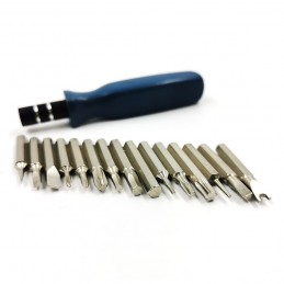 16-częściowy zestaw bitów ze śrubokrętem