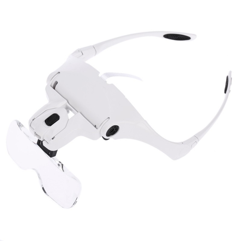 Okulary z 5 lupami i oświetleniem LED
